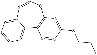 3-(propylthio)[1,2,4]triazino[5,6-d][3,1]benzoxazepine Structure