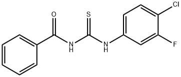 N-benzoyl-N'-(4-chloro-3-fluorophenyl)thiourea 구조식 이미지