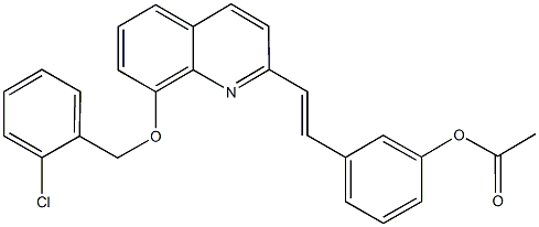 3-(2-{8-[(2-chlorobenzyl)oxy]-2-quinolinyl}vinyl)phenyl acetate Structure