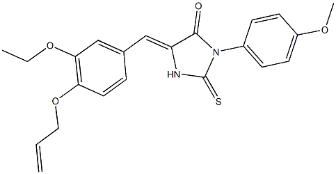 5-[4-(allyloxy)-3-ethoxybenzylidene]-3-(4-methoxyphenyl)-2-thioxo-4-imidazolidinone Structure