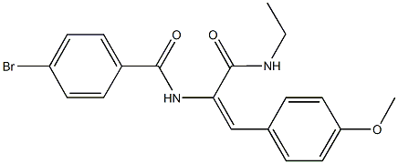 4-bromo-N-[1-[(ethylamino)carbonyl]-2-(4-methoxyphenyl)vinyl]benzamide 구조식 이미지