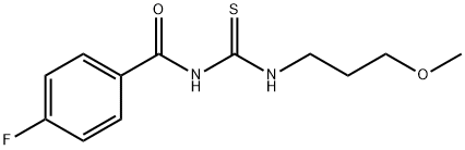 N-(4-fluorobenzoyl)-N'-(3-methoxypropyl)thiourea 구조식 이미지