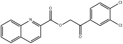 2-(3,4-dichlorophenyl)-2-oxoethyl quinoline-2-carboxylate Structure