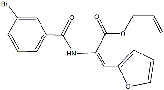 allyl 2-[(3-bromobenzoyl)amino]-3-(2-furyl)acrylate 구조식 이미지