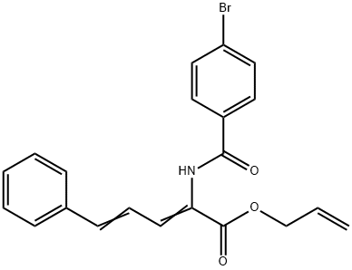 allyl 2-[(4-bromobenzoyl)amino]-5-phenyl-2,4-pentadienoate Structure