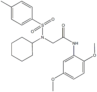 2-{cyclohexyl[(4-methylphenyl)sulfonyl]amino}-N-(2,5-dimethoxyphenyl)acetamide Structure