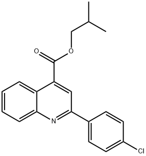 isobutyl 2-(4-chlorophenyl)-4-quinolinecarboxylate Structure