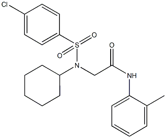 2-[[(4-chlorophenyl)sulfonyl](cyclohexyl)amino]-N-(2-methylphenyl)acetamide Structure
