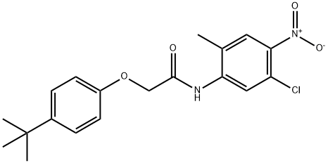 2-(4-tert-butylphenoxy)-N-{5-chloro-4-nitro-2-methylphenyl}acetamide 구조식 이미지