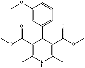 dimethyl 4-(3-methoxyphenyl)-2,6-dimethyl-1,4-dihydro-3,5-pyridinedicarboxylate Structure