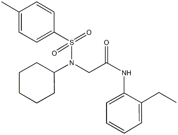 2-{cyclohexyl[(4-methylphenyl)sulfonyl]amino}-N-(2-ethylphenyl)acetamide Structure