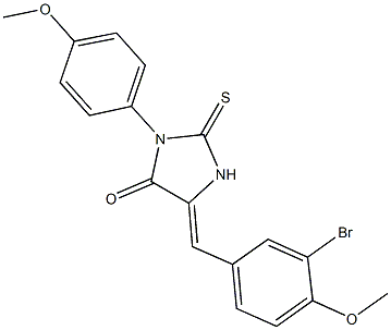 5-(3-bromo-4-methoxybenzylidene)-3-(4-methoxyphenyl)-2-thioxo-4-imidazolidinone Structure