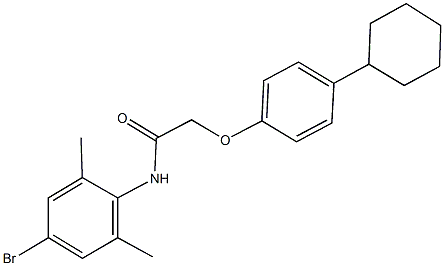 N-(4-bromo-2,6-dimethylphenyl)-2-(4-cyclohexylphenoxy)acetamide 구조식 이미지