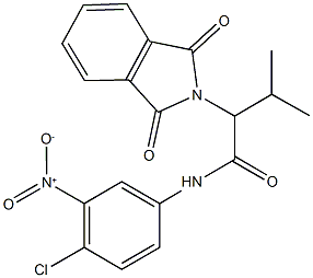 N-{4-chloro-3-nitrophenyl}-2-(1,3-dioxo-1,3-dihydro-2H-isoindol-2-yl)-3-methylbutanamide 구조식 이미지