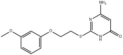 6-amino-2-{[2-(3-methoxyphenoxy)ethyl]sulfanyl}-4(1H)-pyrimidinone 구조식 이미지