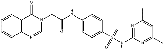 N-(4-{[(4,6-dimethyl-2-pyrimidinyl)amino]sulfonyl}phenyl)-2-(4-oxo-3(4H)-quinazolinyl)acetamide 구조식 이미지