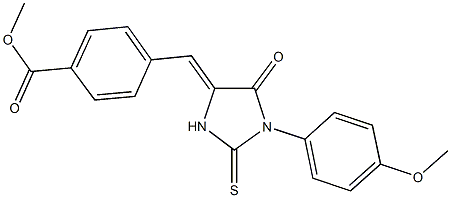 methyl 4-{[1-(4-methoxyphenyl)-5-oxo-2-thioxo-4-imidazolidinylidene]methyl}benzoate 구조식 이미지