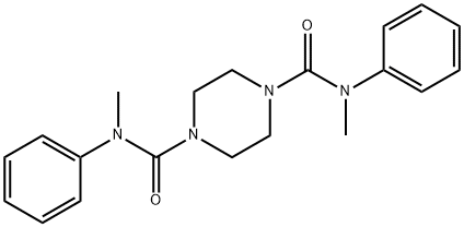 N~1~,N~4~-dimethyl-N~1~,N~4~-diphenyl-1,4-piperazinedicarboxamide 구조식 이미지