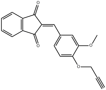 2-[3-methoxy-4-(2-propynyloxy)benzylidene]-1H-indene-1,3(2H)-dione 구조식 이미지