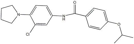 N-[3-chloro-4-(1-pyrrolidinyl)phenyl]-4-isopropoxybenzamide Structure