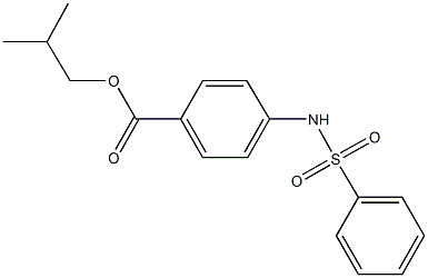 isobutyl 4-[(phenylsulfonyl)amino]benzoate 구조식 이미지