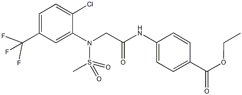 ethyl 4-({[2-chloro(methylsulfonyl)-5-(trifluoromethyl)anilino]acetyl}amino)benzoate Structure