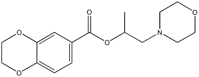 1-methyl-2-(4-morpholinyl)ethyl 2,3-dihydro-1,4-benzodioxine-6-carboxylate 구조식 이미지