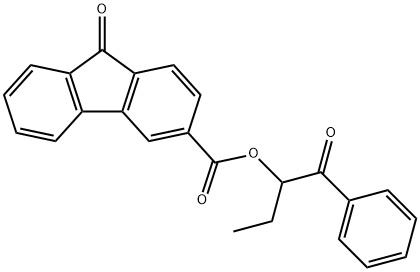 1-benzoylpropyl 9-oxo-9H-fluorene-3-carboxylate Structure