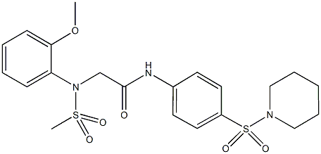 2-[2-methoxy(methylsulfonyl)anilino]-N-[4-(1-piperidinylsulfonyl)phenyl]acetamide 구조식 이미지