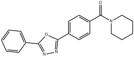 1-[4-(5-phenyl-1,3,4-oxadiazol-2-yl)benzoyl]piperidine Structure