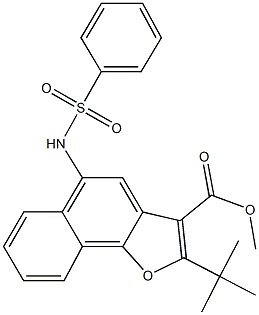 methyl 2-tert-butyl-5-[(phenylsulfonyl)amino]naphtho[1,2-b]furan-3-carboxylate Structure