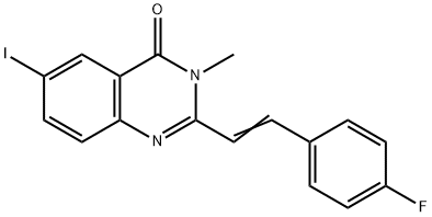 2-[2-(4-fluorophenyl)vinyl]-6-iodo-3-methyl-4(3H)-quinazolinone 구조식 이미지