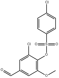 2-chloro-4-formyl-6-methoxyphenyl 4-chlorobenzenesulfonate Structure