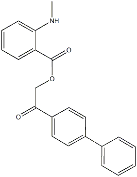 2-[1,1'-biphenyl]-4-yl-2-oxoethyl 2-(methylamino)benzoate Structure