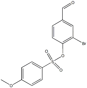 2-bromo-4-formylphenyl 4-methoxybenzenesulfonate Structure