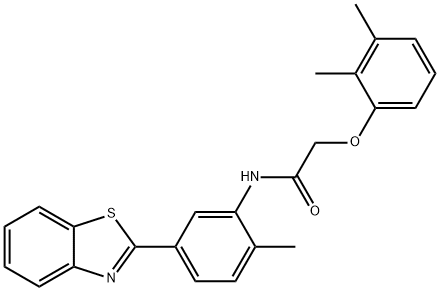 N-[5-(1,3-benzothiazol-2-yl)-2-methylphenyl]-2-(2,3-dimethylphenoxy)acetamide Structure