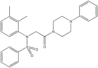 N-(2,3-dimethylphenyl)-N-[2-oxo-2-(4-phenyl-1-piperazinyl)ethyl]benzenesulfonamide Structure