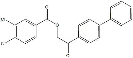 2-[1,1'-biphenyl]-4-yl-2-oxoethyl 3,4-dichlorobenzoate Structure