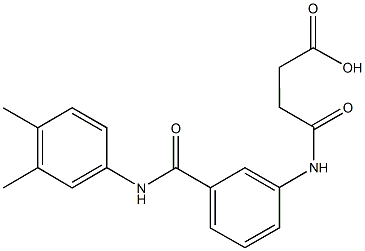4-{3-[(3,4-dimethylanilino)carbonyl]anilino}-4-oxobutanoic acid Structure