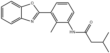 N-[3-(1,3-benzoxazol-2-yl)-2-methylphenyl]-3-methylbutanamide Structure