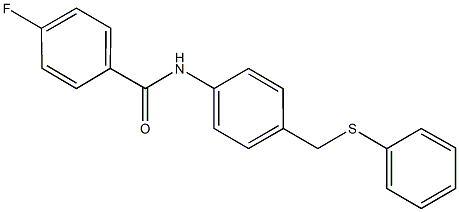 4-fluoro-N-{4-[(phenylsulfanyl)methyl]phenyl}benzamide 구조식 이미지