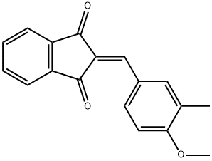 2-(4-methoxy-3-methylbenzylidene)-1H-indene-1,3(2H)-dione Structure