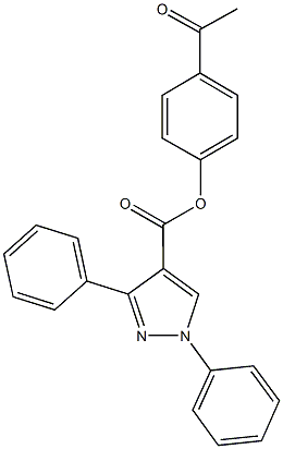 4-acetylphenyl 1,3-diphenyl-1H-pyrazole-4-carboxylate Structure