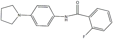 2-fluoro-N-[4-(1-pyrrolidinyl)phenyl]benzamide 구조식 이미지