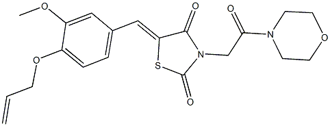 5-[4-(allyloxy)-3-methoxybenzylidene]-3-[2-(4-morpholinyl)-2-oxoethyl]-1,3-thiazolidine-2,4-dione 구조식 이미지