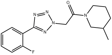 1-{[5-(2-fluorophenyl)-2H-tetraazol-2-yl]acetyl}-3-methylpiperidine Structure