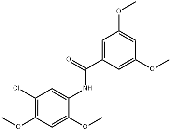 N-(5-chloro-2,4-dimethoxyphenyl)-3,5-dimethoxybenzamide 구조식 이미지