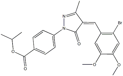 isopropyl 4-[4-(2-bromo-4,5-dimethoxybenzylidene)-3-methyl-5-oxo-4,5-dihydro-1H-pyrazol-1-yl]benzoate Structure
