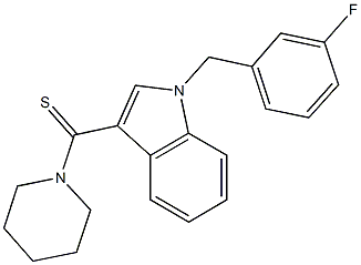 1-(3-fluorobenzyl)-3-(1-piperidinylcarbothioyl)-1H-indole 구조식 이미지