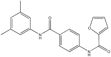 N-{4-[(3,5-dimethylanilino)carbonyl]phenyl}-2-furamide 구조식 이미지